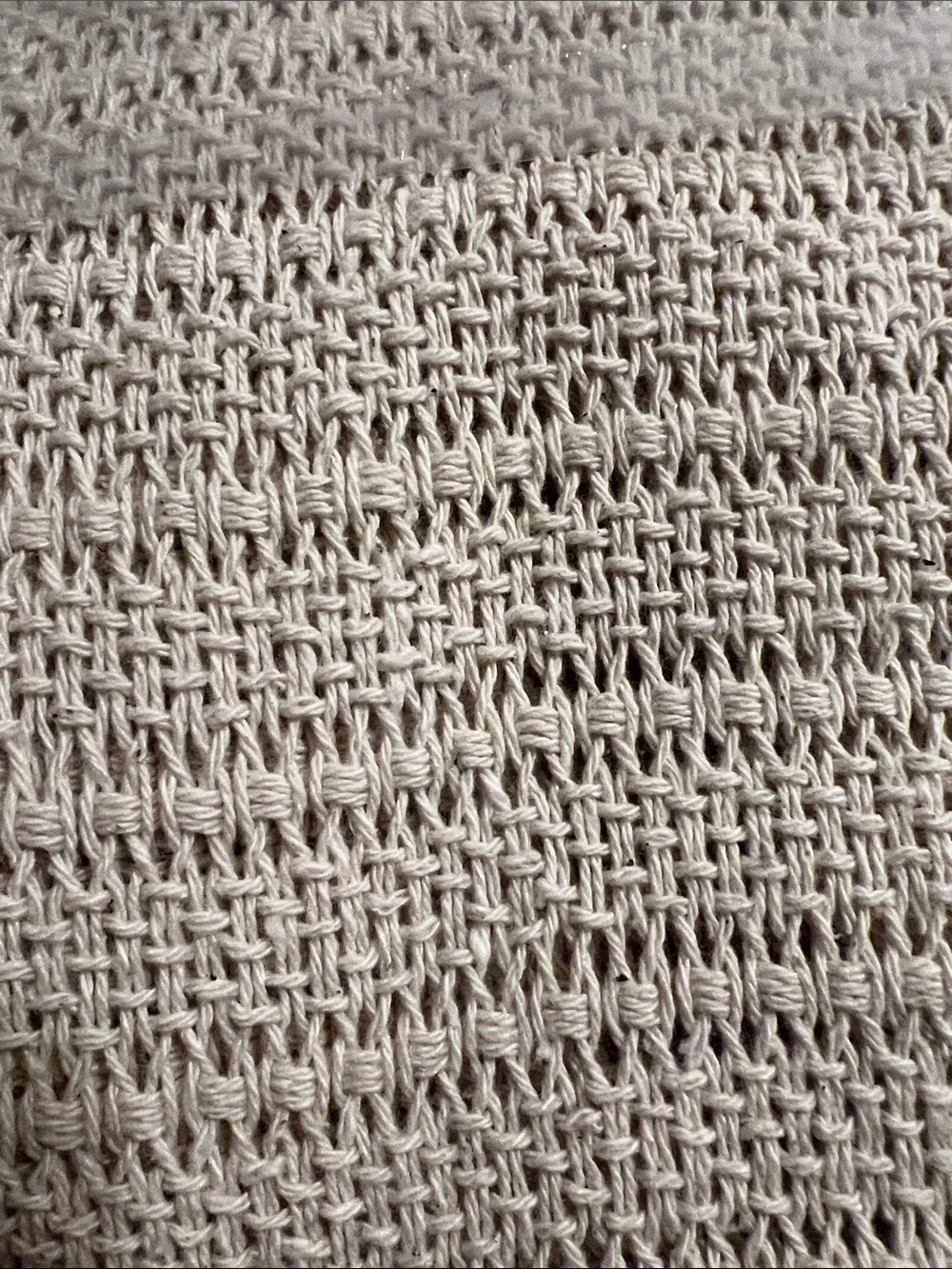 100% Cotton XL Thermal Blanket - Twin, Beige, 66” x 90”